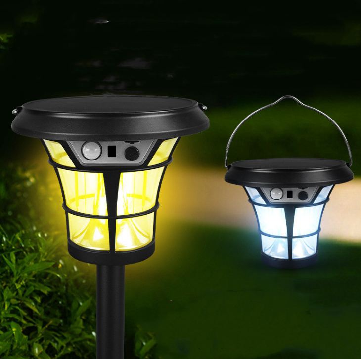Solar Powered With Sensor 40White LED + 4RGB