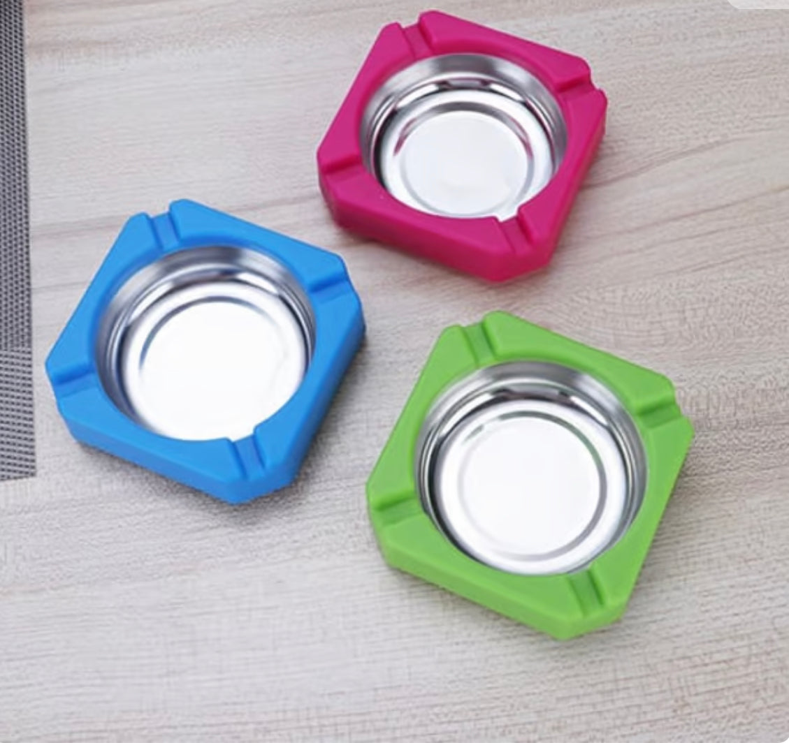 Portable Stainless Steel Round Ashtray Cigarette