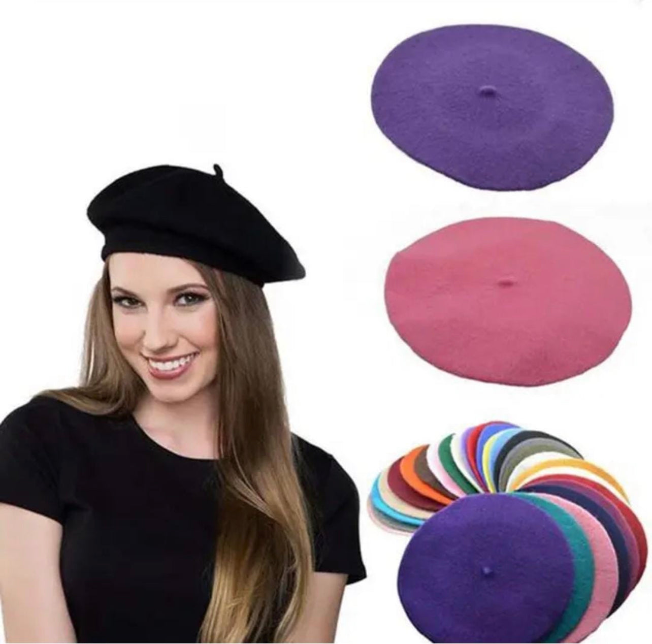 Wool Blend Beret  for Women