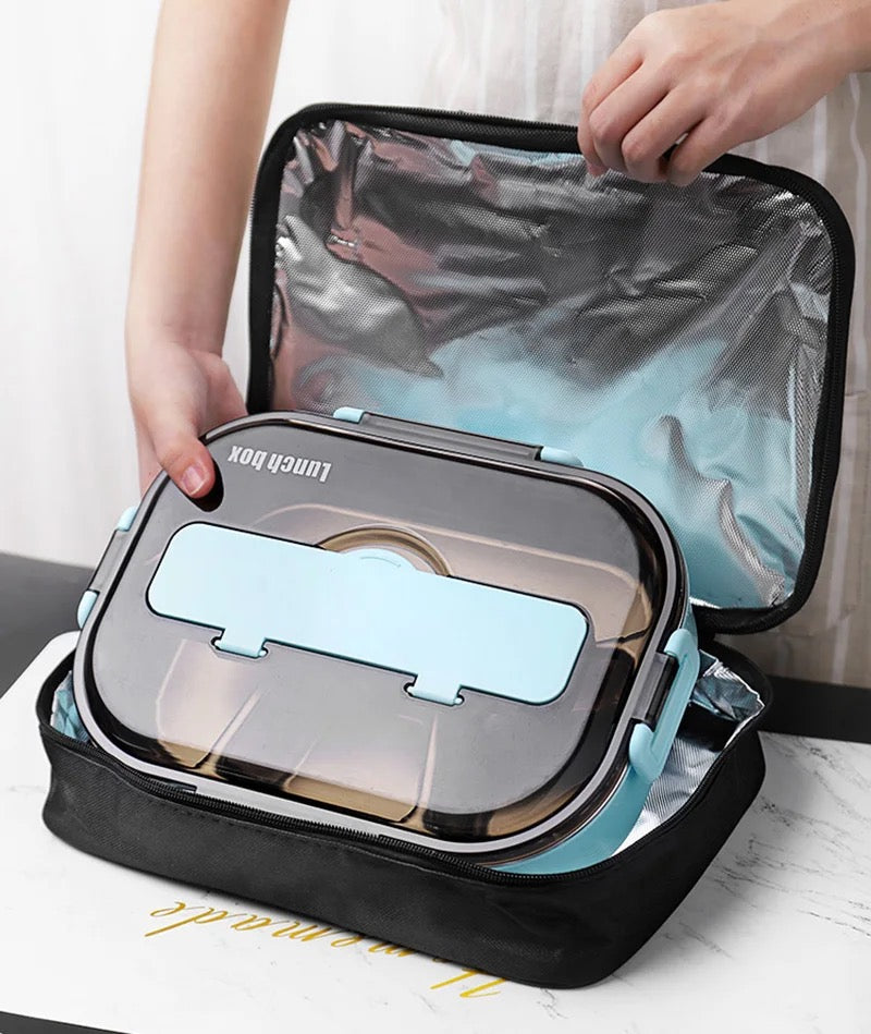 Bento Lunch Box Kids/Adults With Utensil Set