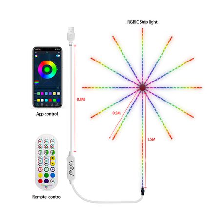 LED Firework Strip Light App Smart Control