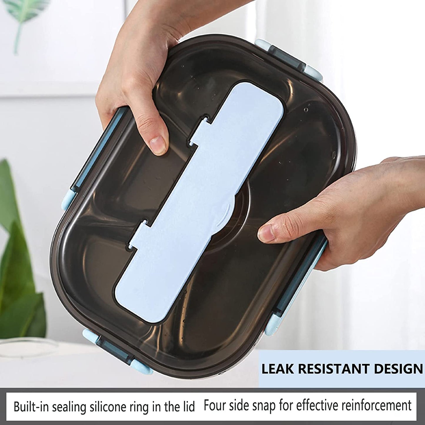 Bento Lunch Box Kids/Adults With Utensil Set