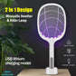 NEW 2 in 1 Electronic Mosquito Swatter and Mosquito Killer Lamp Rechargeable Mosquitoes Trap Lamp & Mosquito Racket Anti-mosquito Household