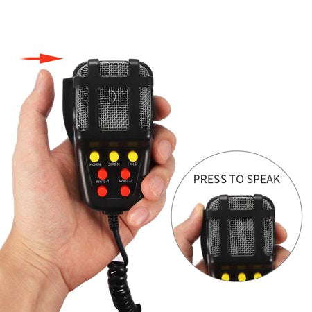 Car Alarm Horn 12V 100W 7 Siren Sounds Car Siren Vehicle Horn Mic PA Speaker System Loud Security Alarm
