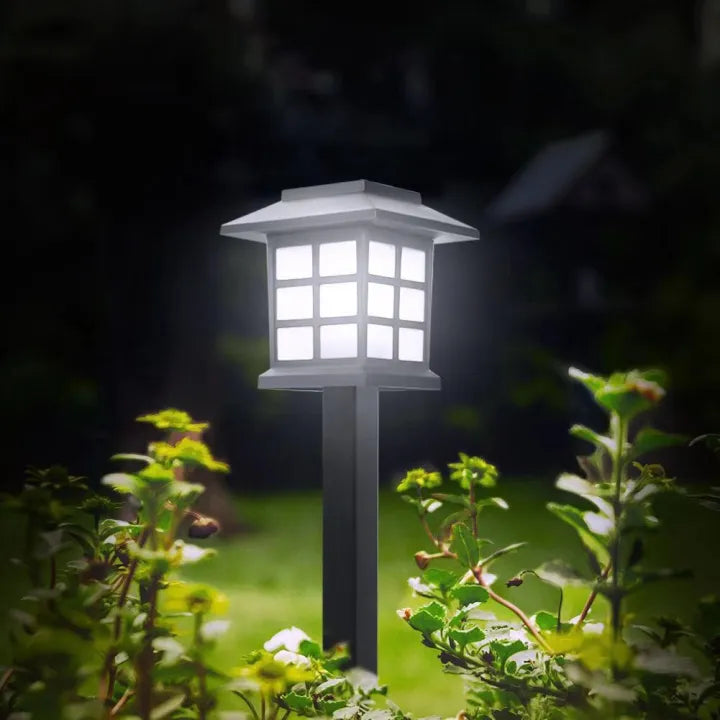 Solar Powered LED Light Outdoor Rain-proof Walkway Yard Garden Lamp 6pc Set