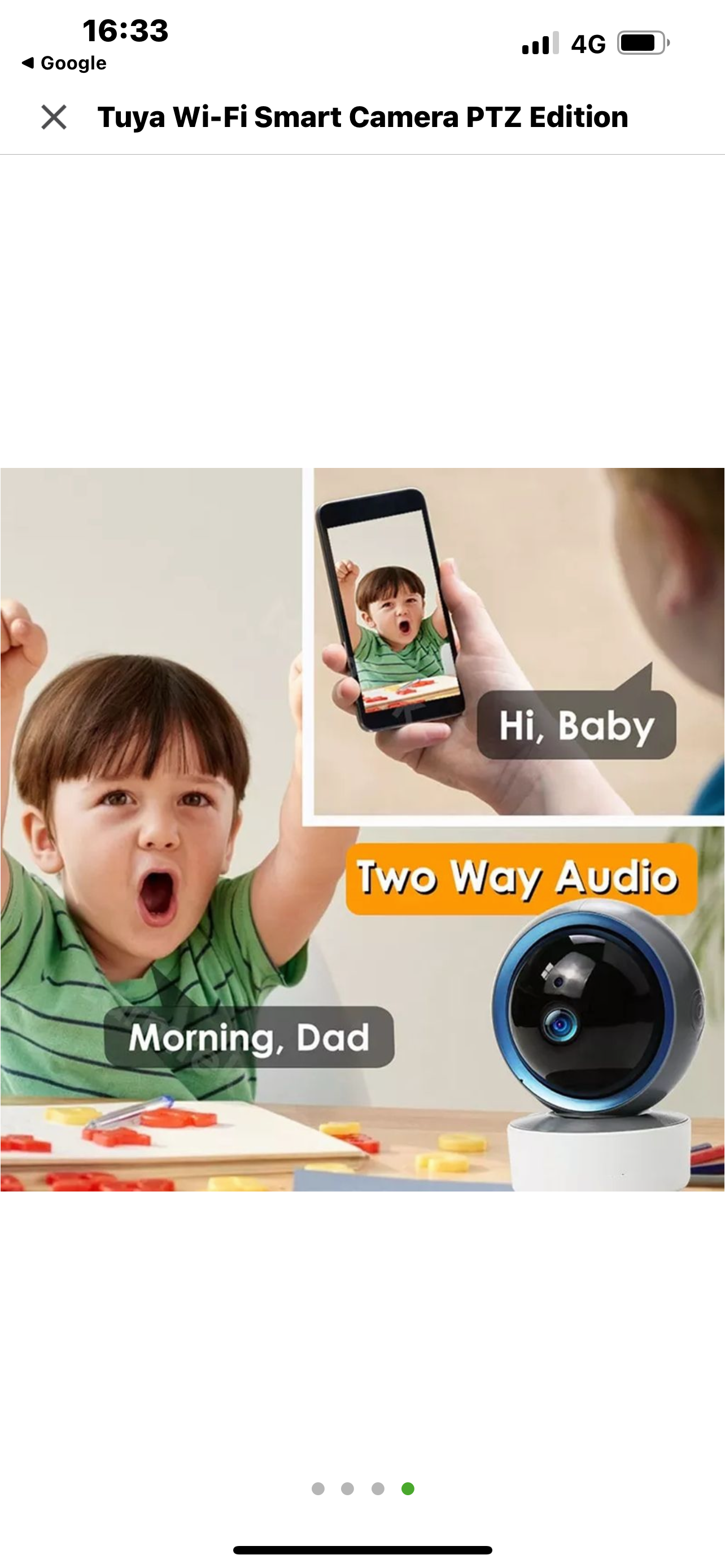 Tuya IP WiFi Auto tracking Camera smart home cctv security Baby Monitor 355 degree rotation full view angle 1080P Resolution night vision 2 way audio