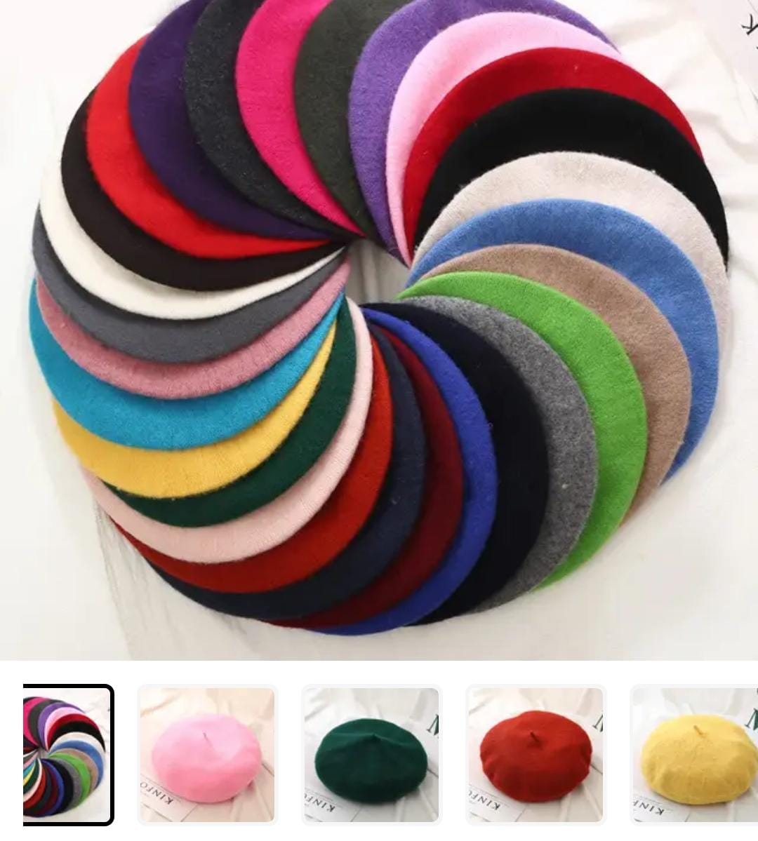 Wool Blend Beret  for Women
