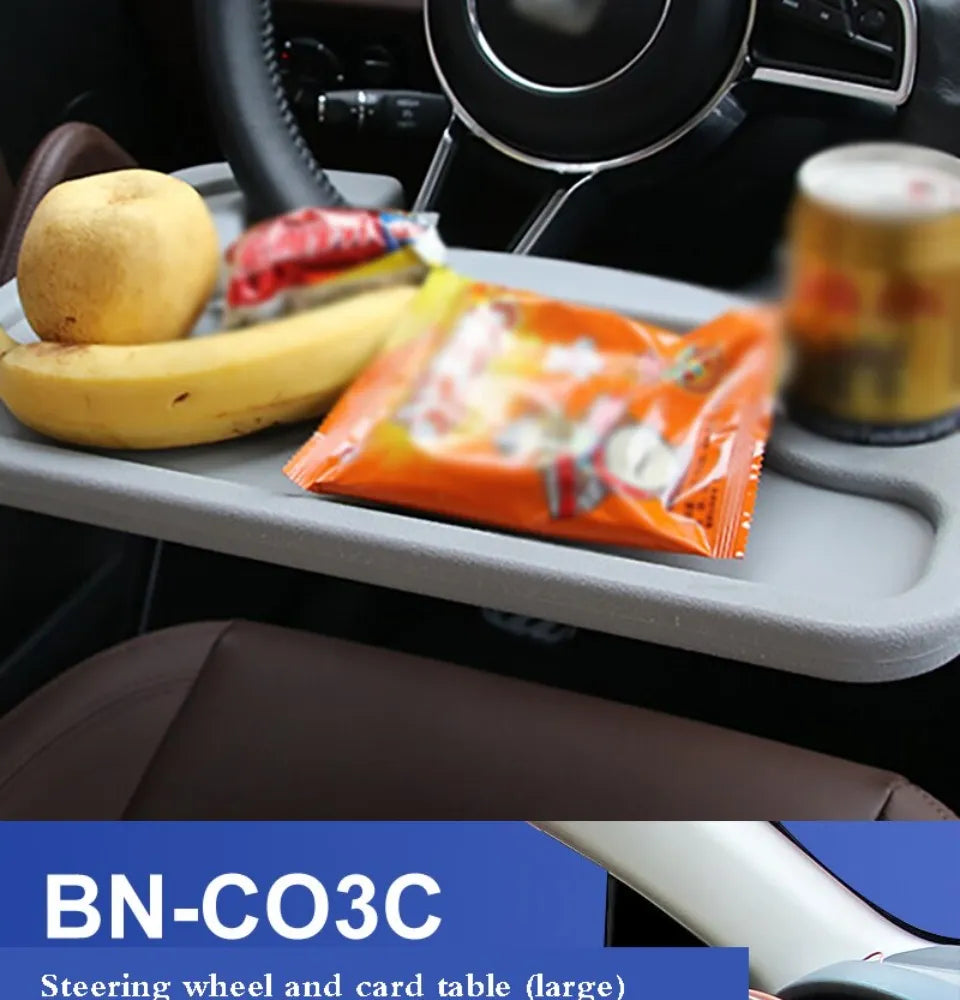 Car steering wheel table laptop tablet iPad or laptop car travel table food hook on the steering wheel tray suitable for constant travelers suitable for most cars