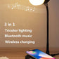 Desk Lamp with Qi Wireless Charger 5W Bluetooth Speaker 3:1