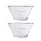 French Glass Dessert Bowls 2pc