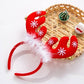 Christmas Antler & feathers headband