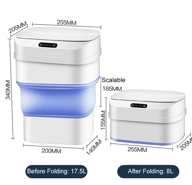 Smart Sensor Folding Trash Can