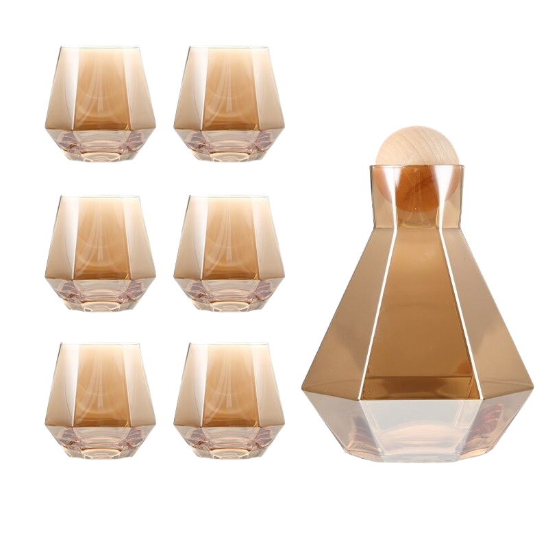 7 Pieces High Quality Elegant Crystalline Glassware