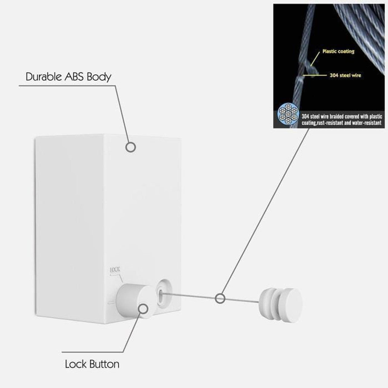 Retractable Clothesline 4.2M