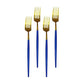 Tea Forks blue/gold 6pcs