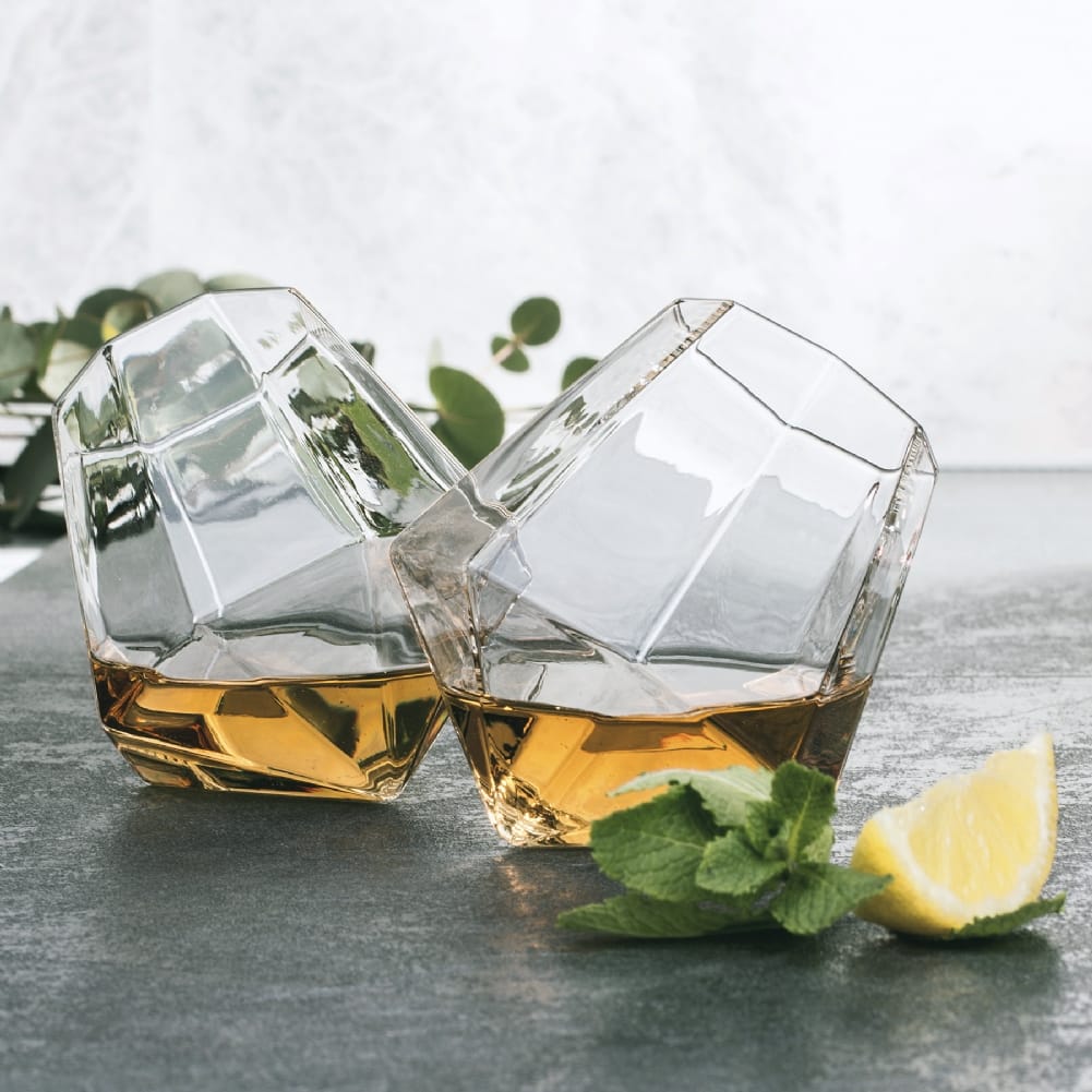 Diamond Whiskey Glasses Set of 6